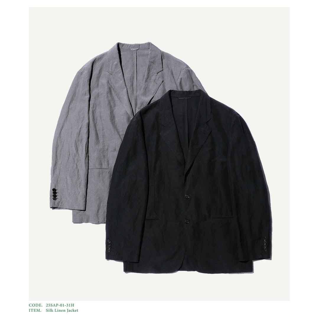 A.PRESSE 25SS Silk Linen Jacket